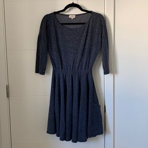 Anthropologie puella wide neck 3/4-sleeve swing dress (size S)